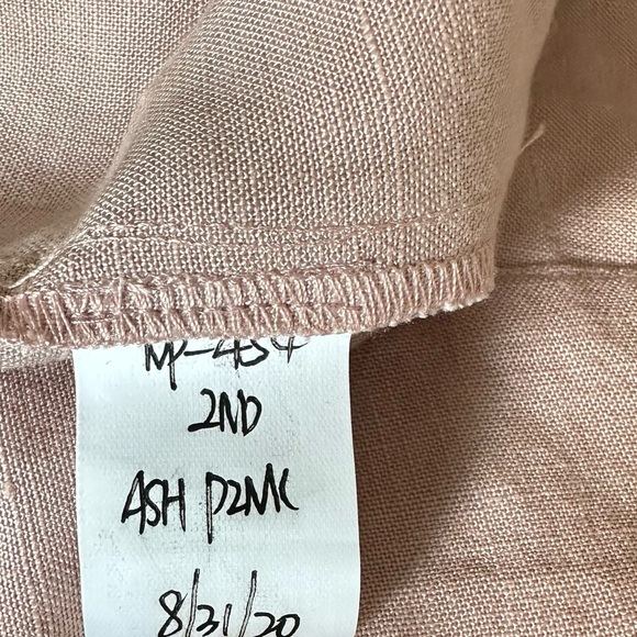 NIA ASH PINK LINEN BLEND TROUSER SHORTS SIZE SMALL - Picture 13 of 13